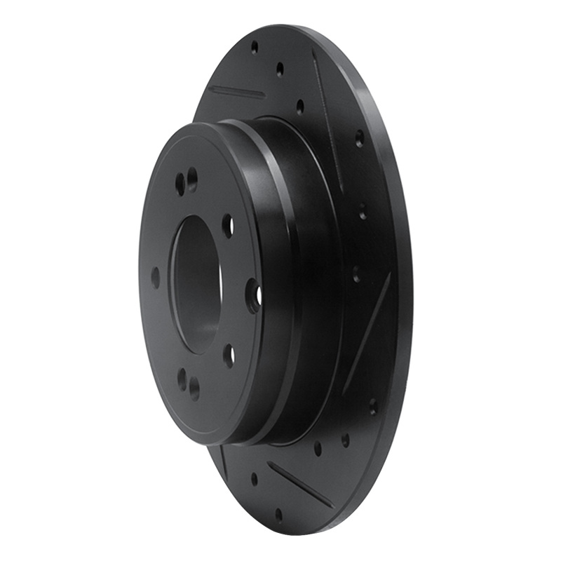 Hyundai Azera Brake Rotor (1) - Rear Right - R1 Concepts - Drilled & Slotted - Black - `05-`20